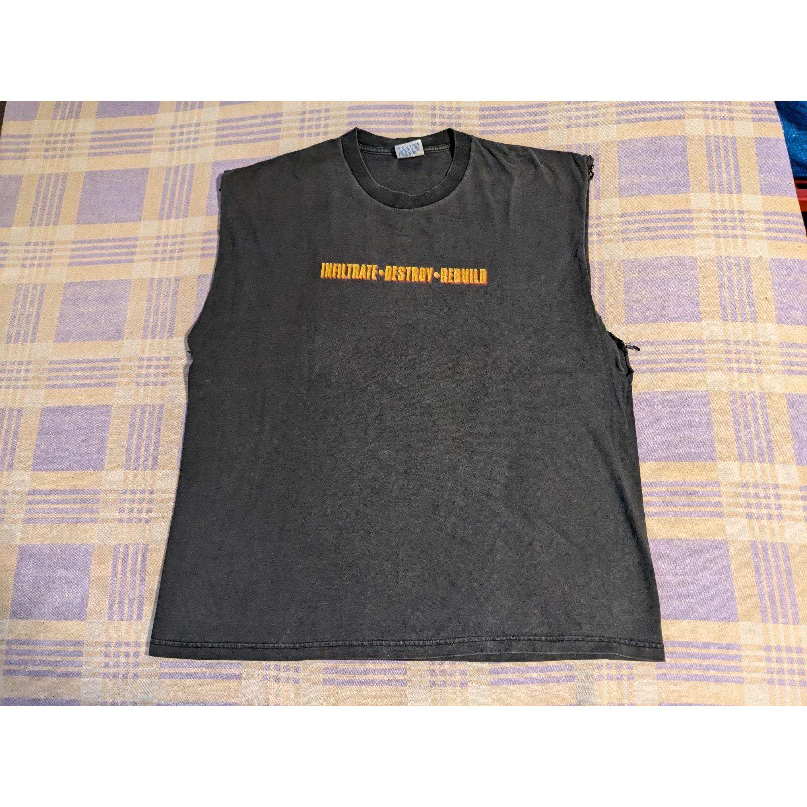 Vtg Cky Band T Shirt Jackass Bam Margera Infiltrate Destroy Rebuild 90s Y2k 2002
